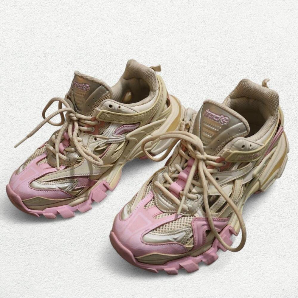 Balenciaga Track.2 Sneakers in Pink Beige